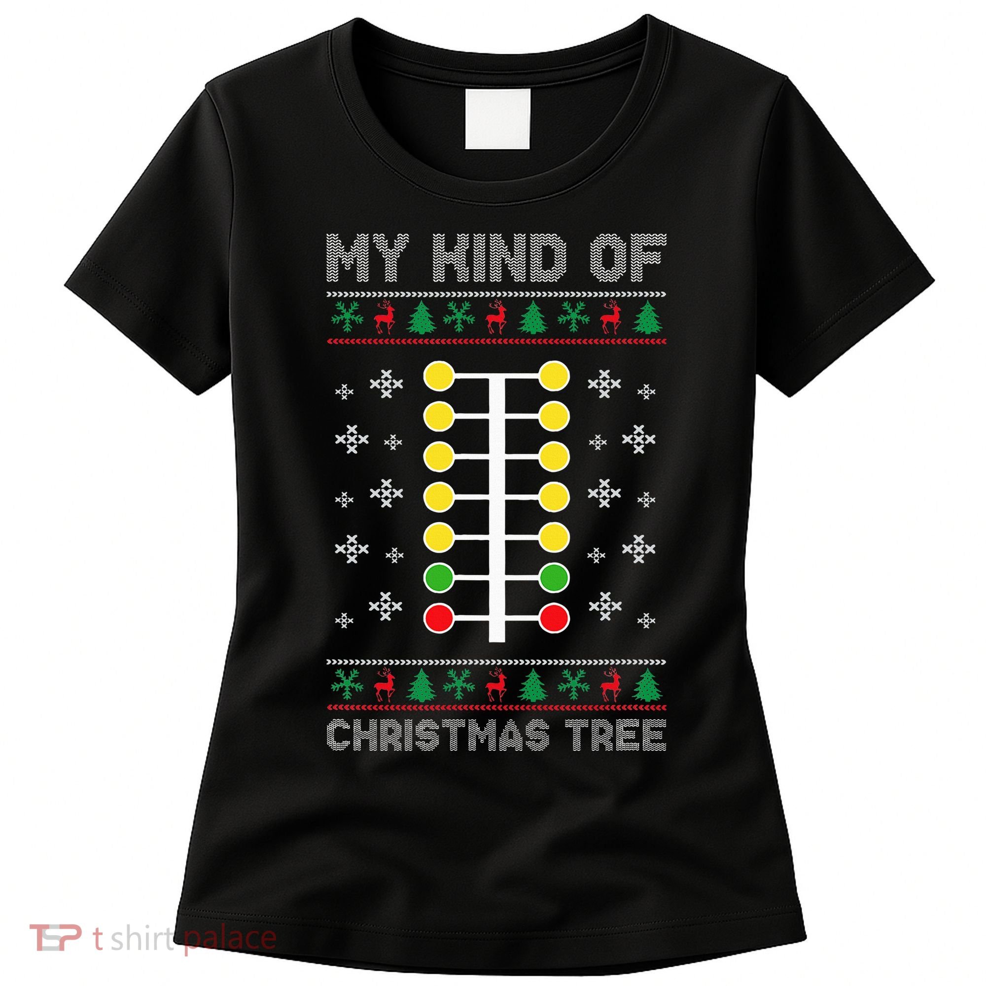 Drag Racing My Kind of Christmas Tree Drag Racer Xmas Women's T-Shirt