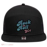 Darla Rock N Roll Girl 7 Panel Mesh Trucker Snapback Hat thumb 0
