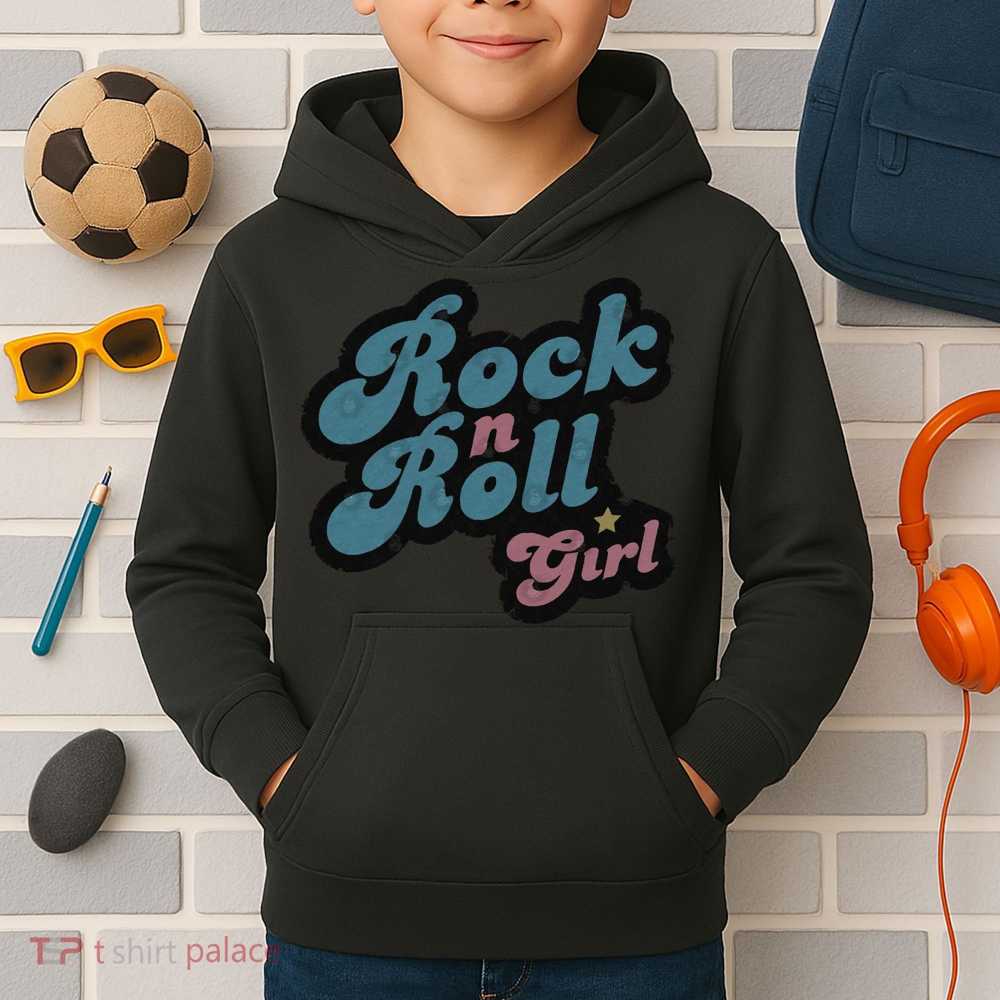 Darla Rock N Roll Girl Kids Hoodie