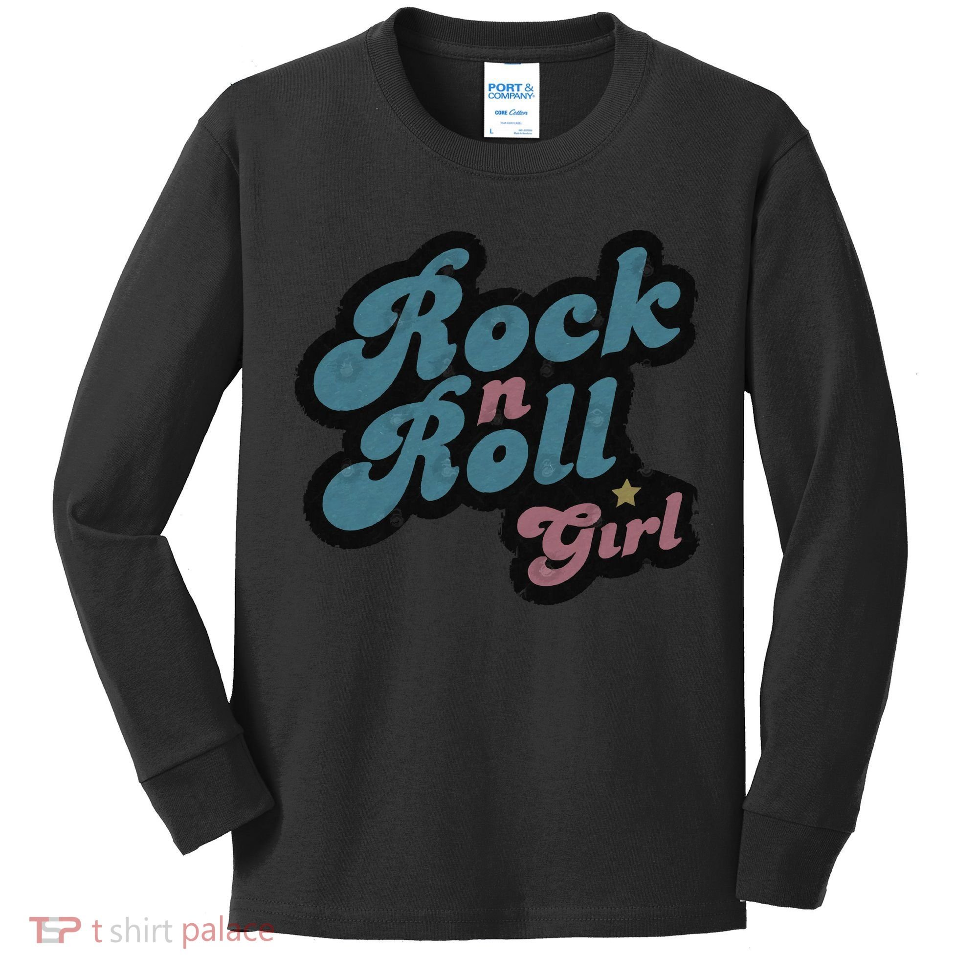 Darla Rock N Roll Girl Kids Long Sleeve Shirt