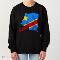 Democratic Republic Of Congo Map Congolese Flag Africa Pride Cute Gift Women's Sweatshirt thumb 0