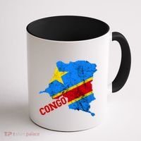 Democratic Republic Of Congo Map Congolese Flag Africa Pride Cute Gift Coffee Mug thumb 1