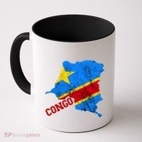 Democratic Republic Of Congo Map Congolese Flag Africa Pride Cute Gift Coffee Mug thumb 0
