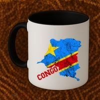Democratic Republic Of Congo Map Congolese Flag Africa Pride Cute Gift Coffee Mug thumb 2