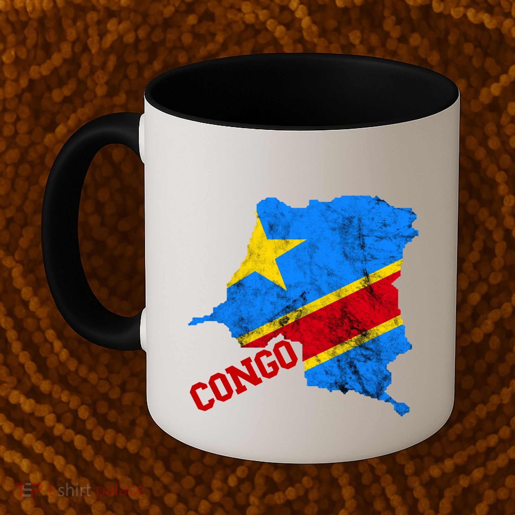 Democratic Republic Of Congo Map Congolese Flag Africa Pride Cute Gift Coffee Mug