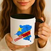 Democratic Republic Of Congo Map Congolese Flag Africa Pride Cute Gift Coffee Mug thumb 3