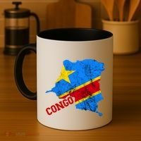 Democratic Republic Of Congo Map Congolese Flag Africa Pride Cute Gift Coffee Mug thumb 4