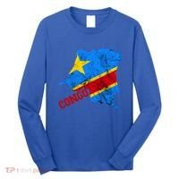 Democratic Republic Of Congo Map Congolese Flag Africa Pride Cute Gift Long Sleeve Shirt thumb 0