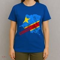 Democratic Republic Of Congo Map Congolese Flag Africa Pride Cute Gift T-Shirt thumb 4