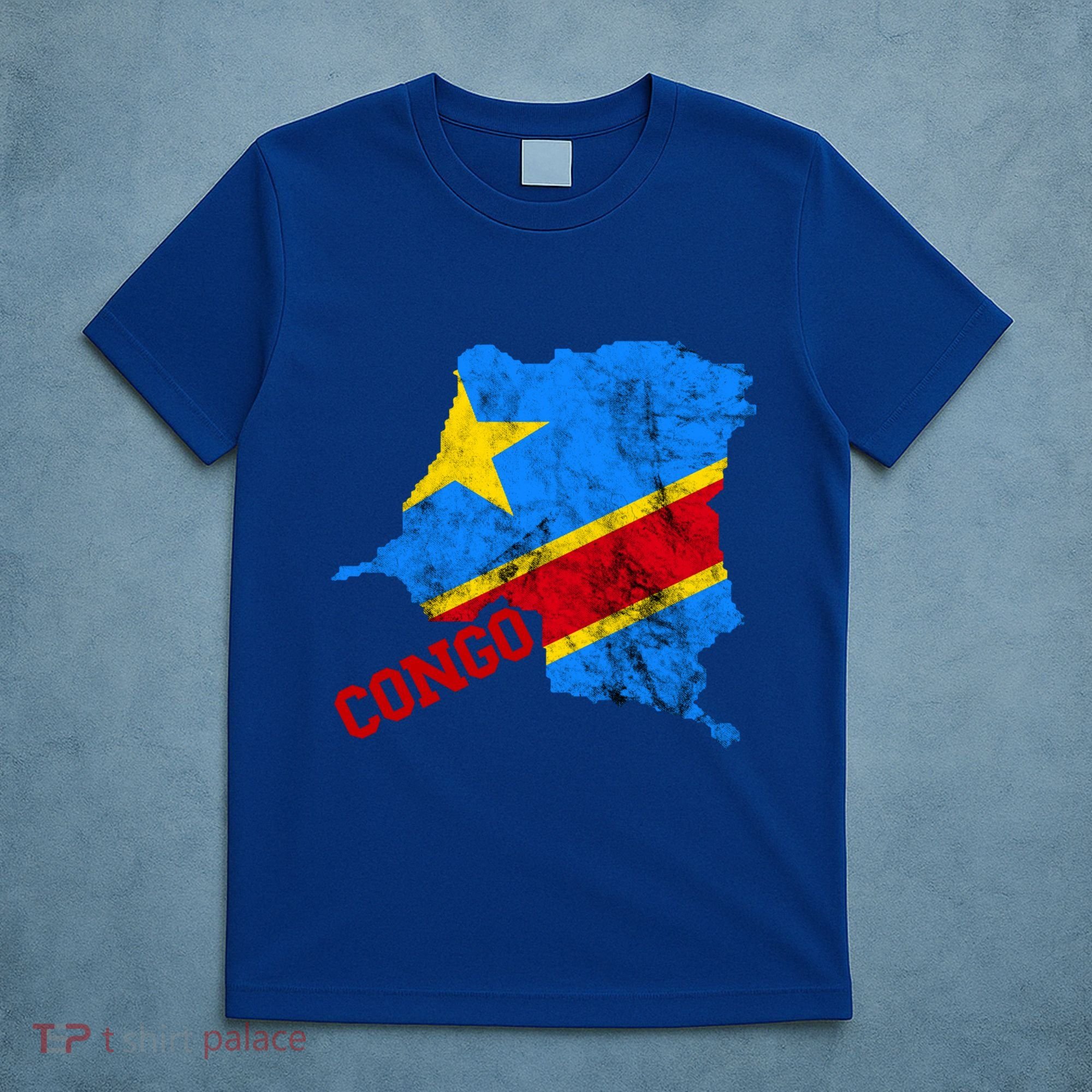 Democratic Republic Of Congo Map Congolese Flag Africa Pride Cute Gift T-Shirt