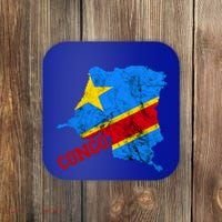 Democratic Republic Of Congo Map Congolese Flag Africa Pride Cute Gift Coaster thumb 0