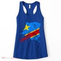 Democratic Republic Of Congo Map Congolese Flag Africa Pride Cute Gift Women's Tank Top thumb 0
