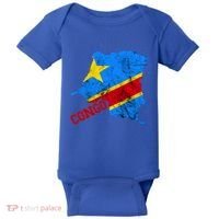 Democratic Republic Of Congo Map Congolese Flag Africa Pride Cute Gift Baby Bodysuit thumb 0