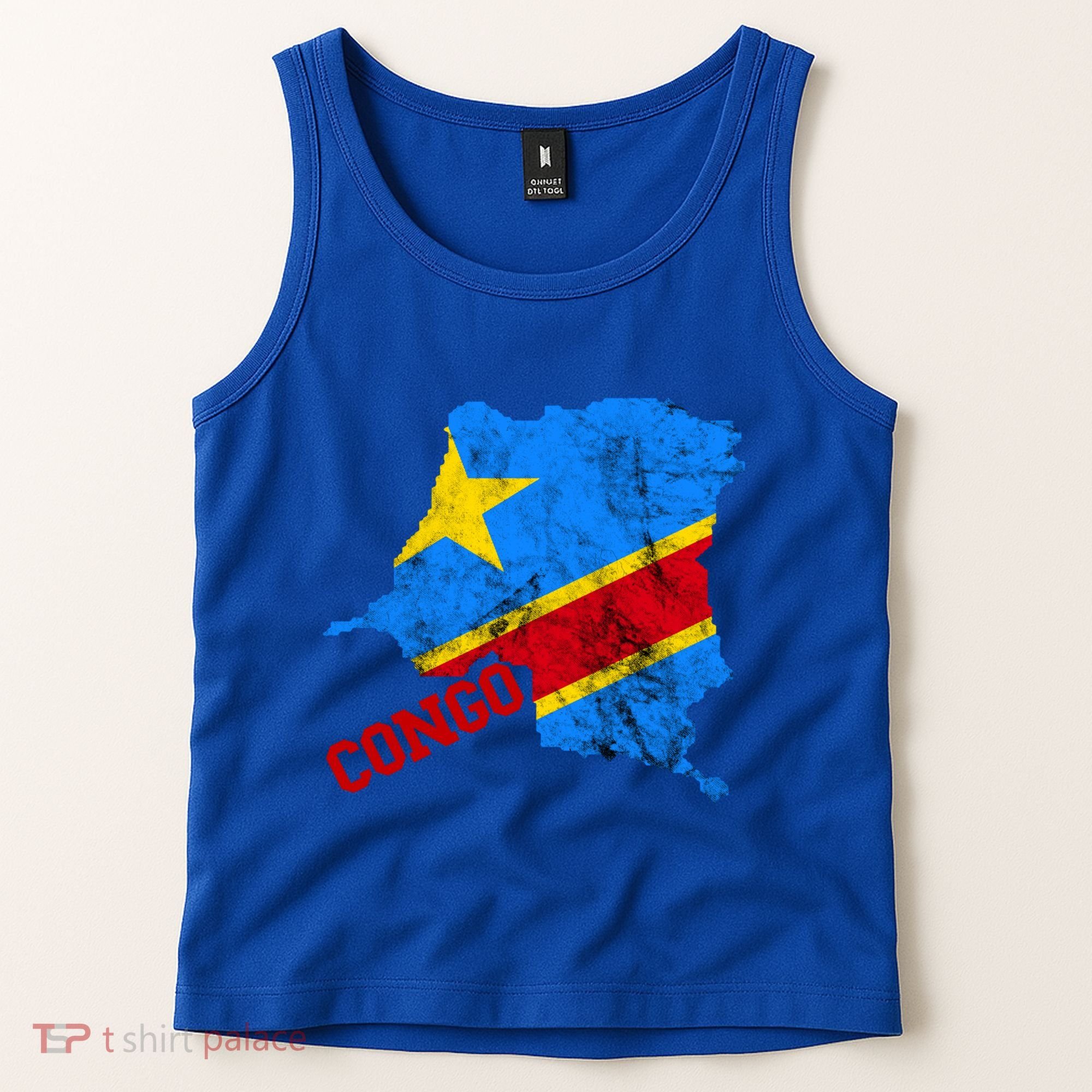 Democratic Republic Of Congo Map Congolese Flag Africa Pride Cute Gift Tank Top