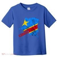 Democratic Republic Of Congo Map Congolese Flag Africa Pride Cute Gift Toddler T-Shirt thumb 0