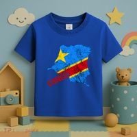 Democratic Republic Of Congo Map Congolese Flag Africa Pride Cute Gift Toddler T-Shirt thumb 3