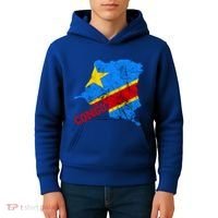Democratic Republic Of Congo Map Congolese Flag Africa Pride Cute Gift Kids Hoodie thumb 4