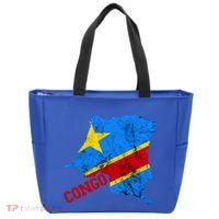 Democratic Republic Of Congo Map Congolese Flag Africa Pride Cute Gift Tote Bag thumb 0