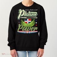 Dominican Republic Platano Power Baseball DR Flag Women's Sweatshirt thumb 0