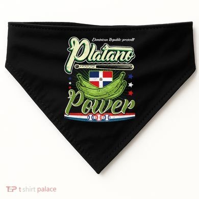 Dominican Republic Platano Power Baseball DR Flag USA-Made Doggie Bandana
