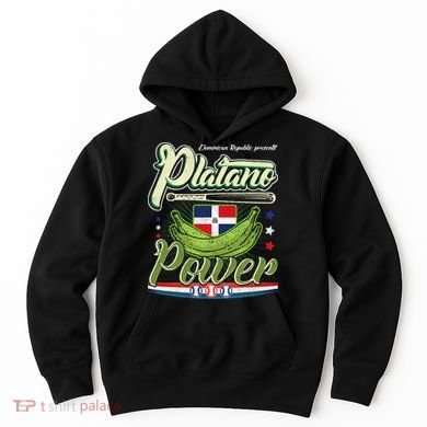 Dominican Republic Platano Power Baseball DR Flag Hoodie