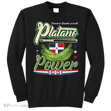 Dominican Republic Platano Power Baseball DR Flag Sweatshirt