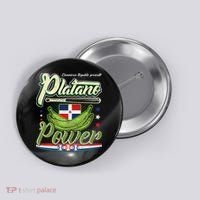 Dominican Republic Platano Power Baseball DR Flag Button thumb 0