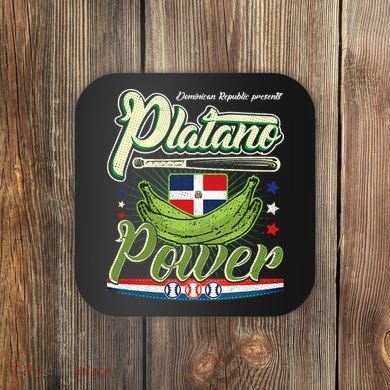 Dominican Republic Platano Power Baseball DR Flag Coaster