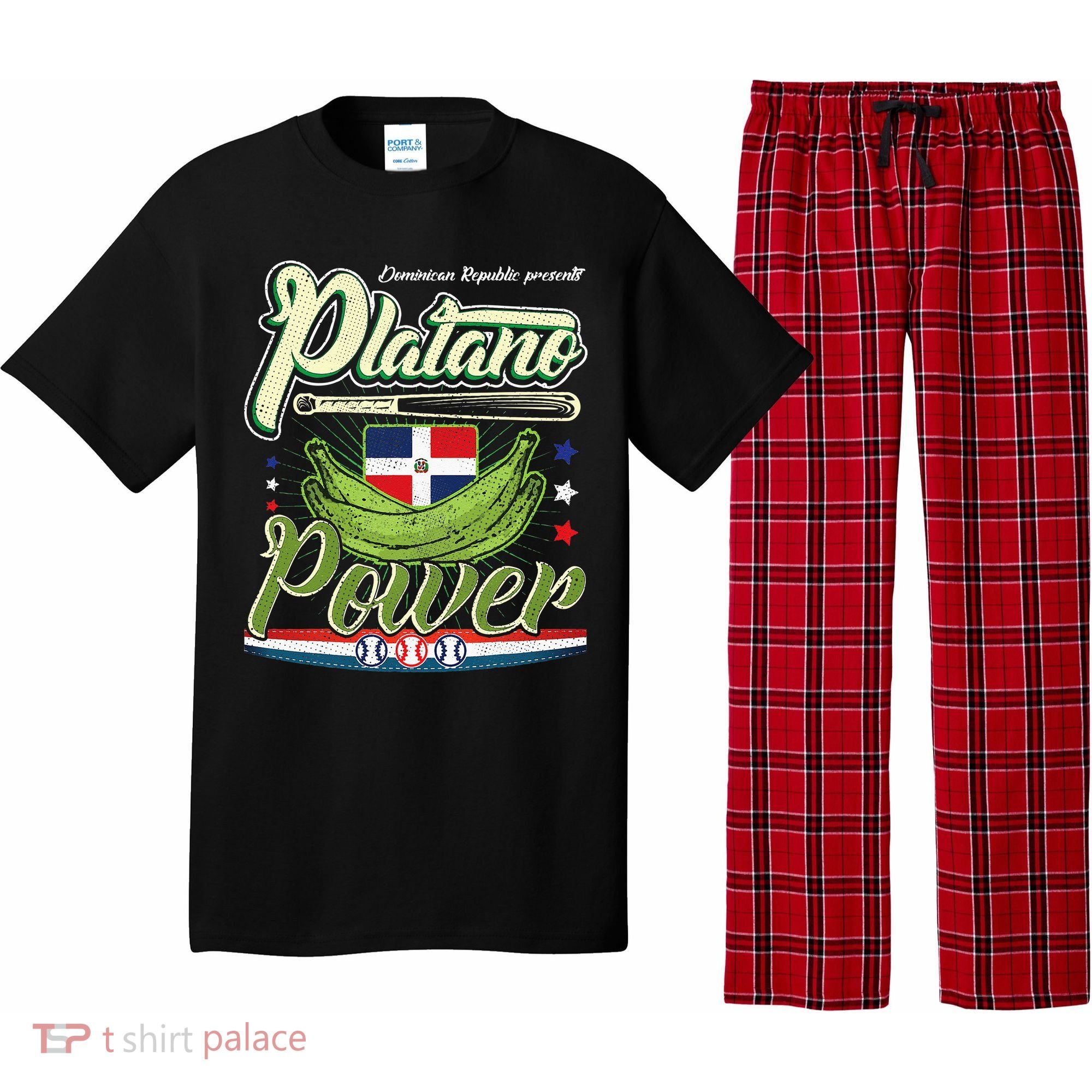 Dominican Republic Platano Power Baseball DR Flag Pajama Set