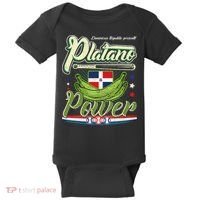 Dominican Republic Platano Power Baseball DR Flag Baby Bodysuit thumb 0