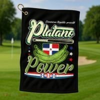Dominican Republic Platano Power Baseball DR Flag Golf Towel thumb 1