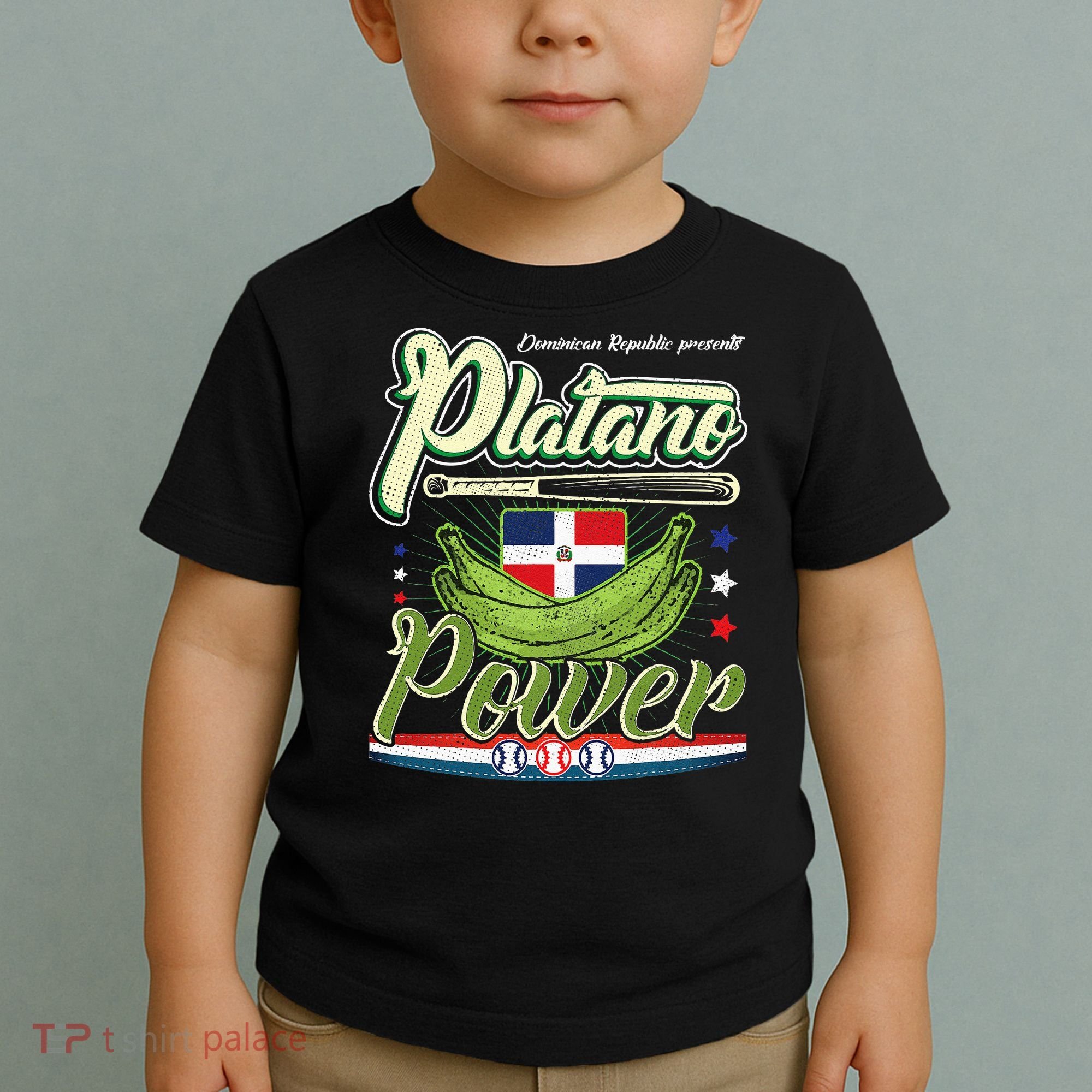 Dominican Republic Platano Power Baseball DR Flag Toddler T-Shirt