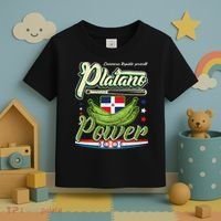 Dominican Republic Platano Power Baseball DR Flag Toddler T-Shirt thumb 3
