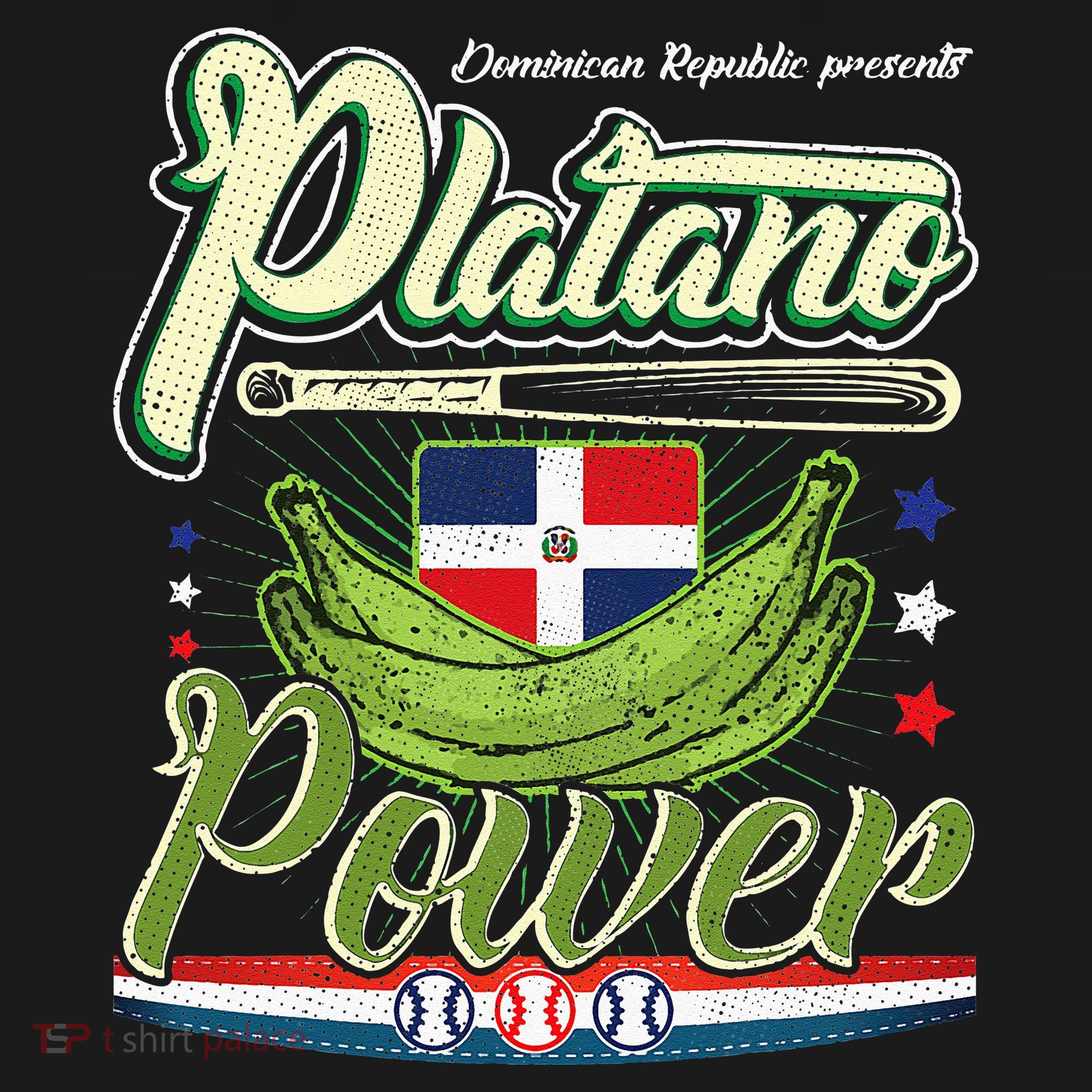 Dominican Republic Platano Power Baseball DR Flag Kids Sweatshirt