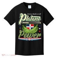 Dominican Republic Platano Power Baseball DR Flag Kids T-Shirt thumb 0