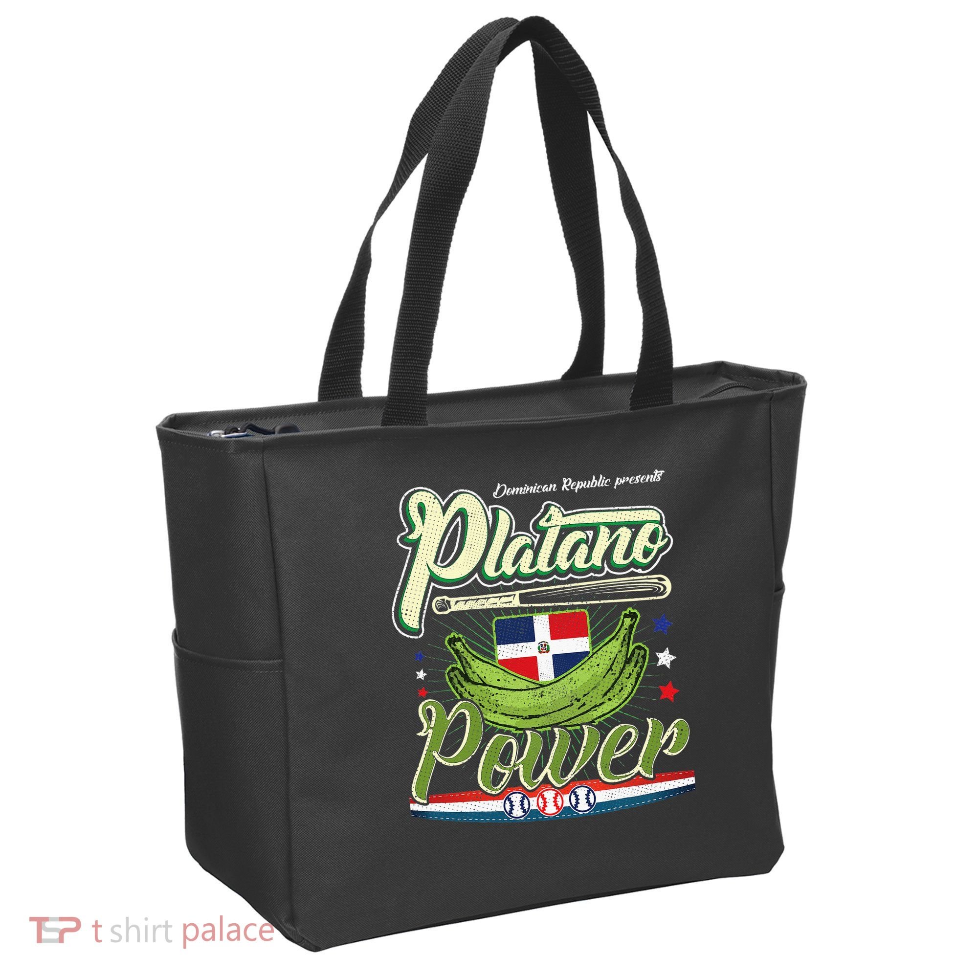 Dominican Republic Platano Power Baseball DR Flag Tote Bag
