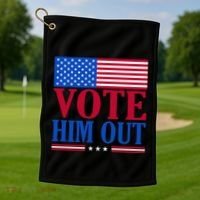 Democratic Republican Party Usa Flag Elections Quote Gift Golf Towel thumb 1