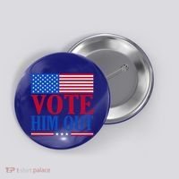 Democratic Republican Party Usa Flag Elections Quote Gift Button thumb 0