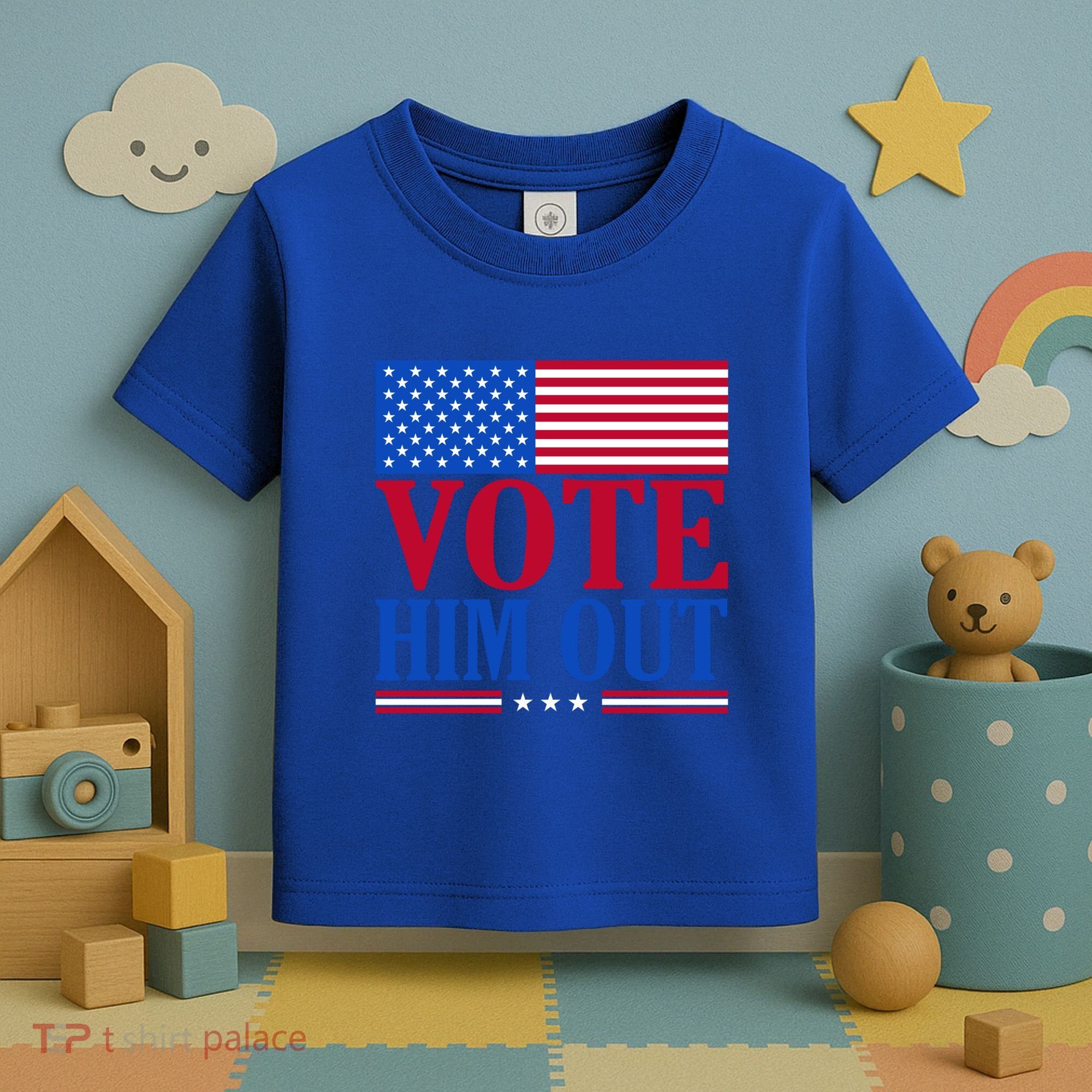 Democratic Republican Party Usa Flag Elections Quote Gift Toddler T-Shirt
