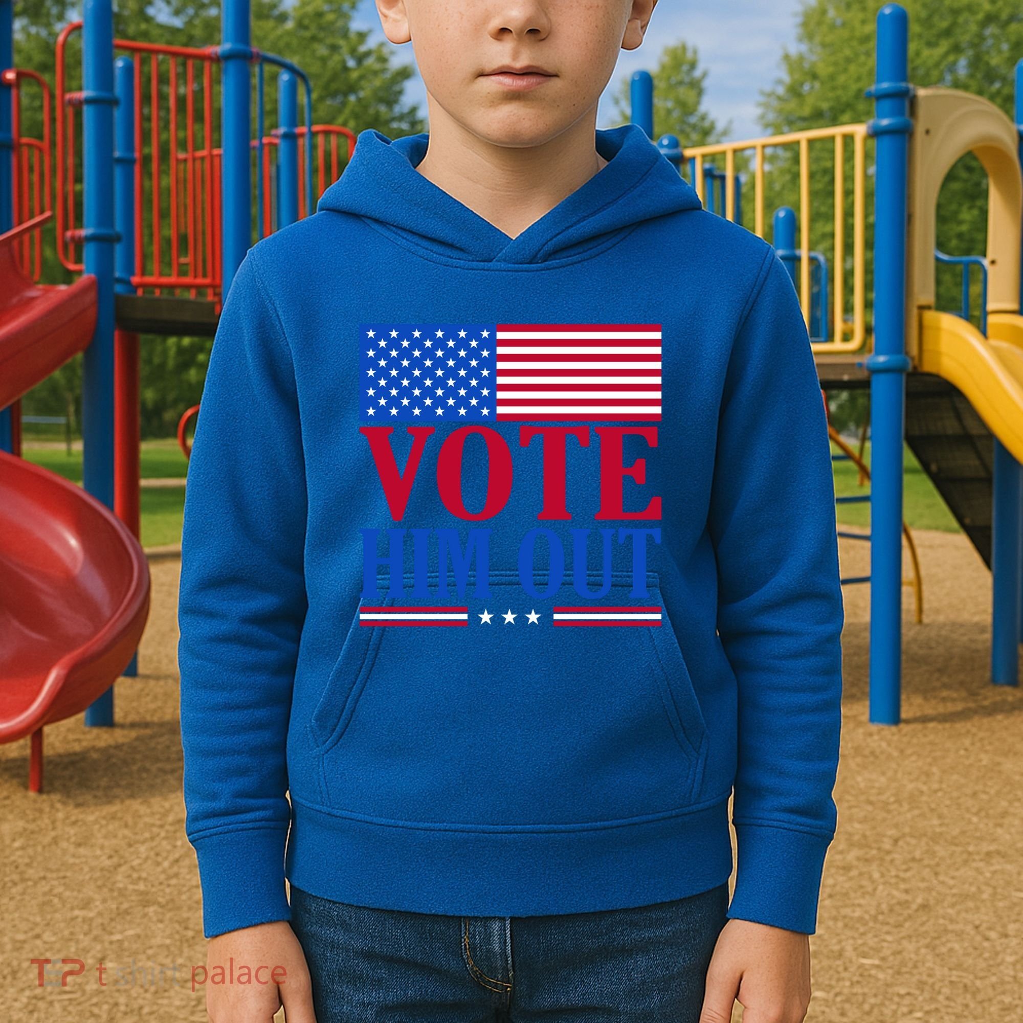 Democratic Republican Party Usa Flag Elections Quote Gift Kids Hoodie