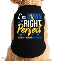 Down Right Perfect World Down Syndrome Awareness Day Ribbon Doggie Tank thumb 0