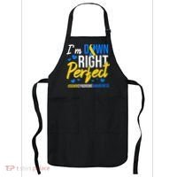 Down Right Perfect World Down Syndrome Awareness Day Ribbon Apron thumb 0