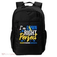 Down Right Perfect World Down Syndrome Awareness Day Ribbon Backpack thumb 0