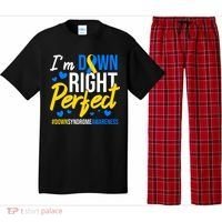 Down Right Perfect World Down Syndrome Awareness Day Ribbon Pajama Set thumb 0