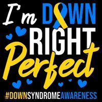 Down Right Perfect World Down Syndrome Awareness Day Ribbon Mousepad thumb 1