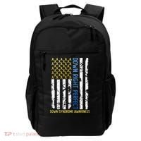 Down Right Perfect Yellow & Blue American Flag Down Syndrome Backpack thumb 0