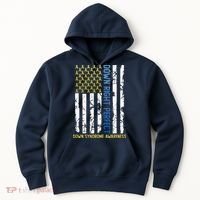 Down Right Perfect Yellow & Blue American Flag Down Syndrome Hoodie thumb 0
