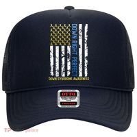 Down Right Perfect Yellow & Blue American Flag Down Syndrome Hat thumb 0
