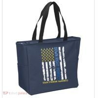 Down Right Perfect Yellow & Blue American Flag Down Syndrome Tote Bag thumb 2