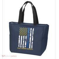 Down Right Perfect Yellow & Blue American Flag Down Syndrome Tote Bag thumb 3